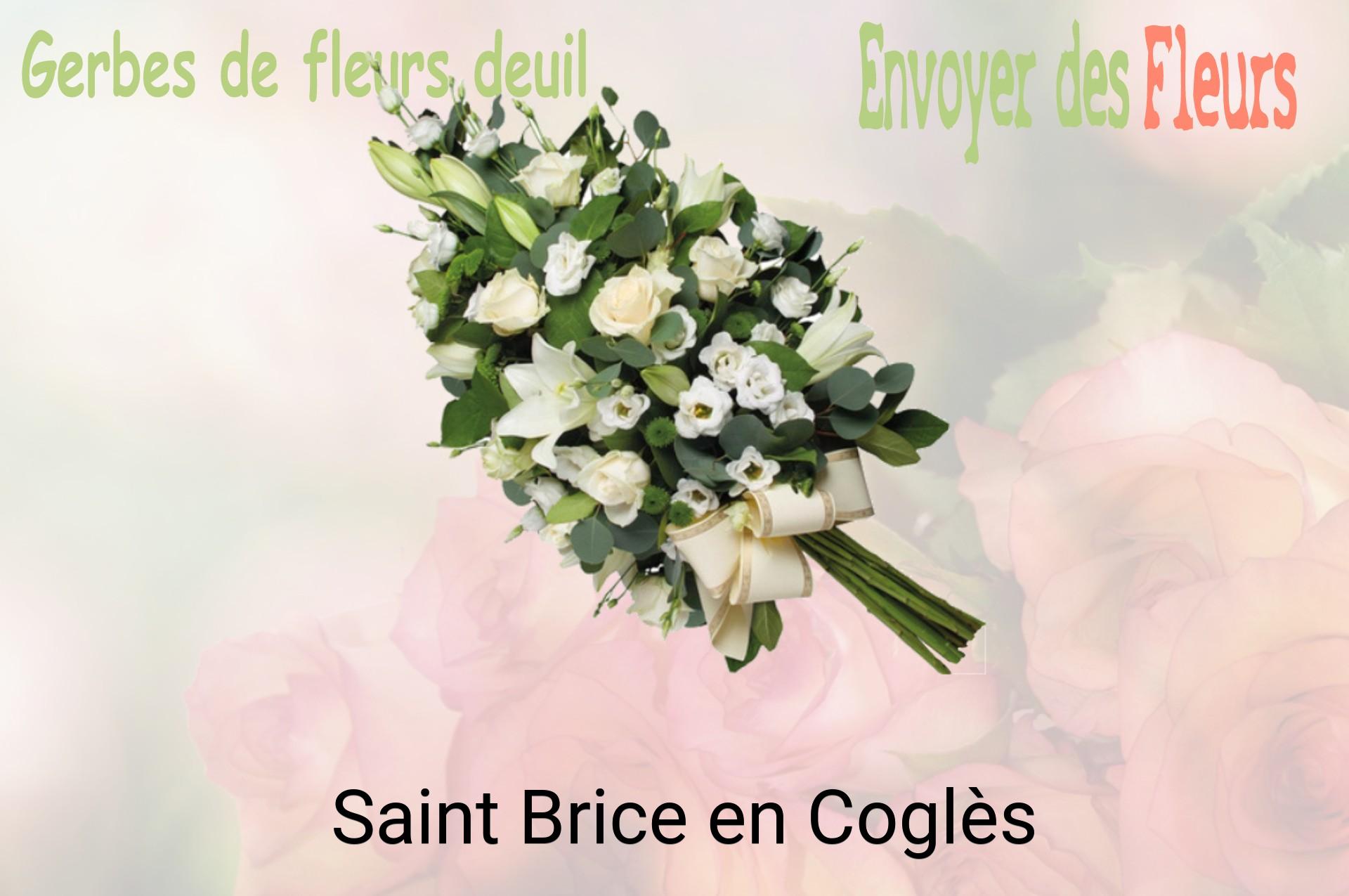 Gerbe de fleurs de deuil livrée à Saint-Brice-en-Coglès